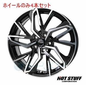 4本セット HOT STUFF Chronus CH-112 メタリックブラックポリッシュ (MB/P) 18インチ 7.0J 114.3/5 53 アクセラスポーツ BL5FW