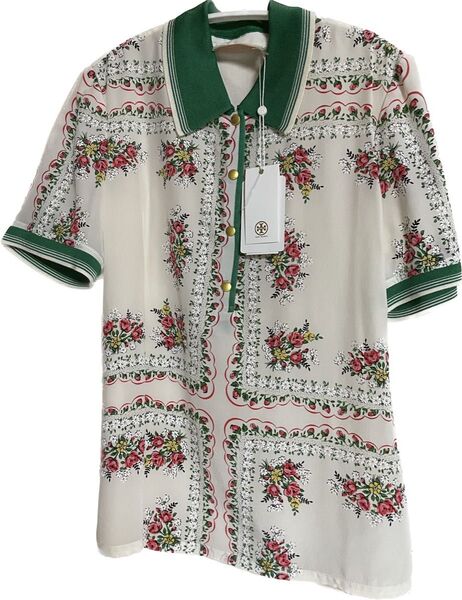 トリーバーチ フローラル ポロ シャツ TORYBURCH