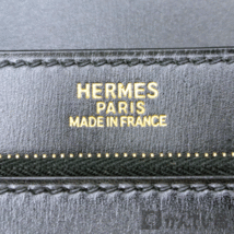 17268 HERMES【エルメス】ポシェットジェット ボックスカーフ □B刻 クラッチバッグ セカンドバッグ ノワール ブラック 黒 【中古】_画像7