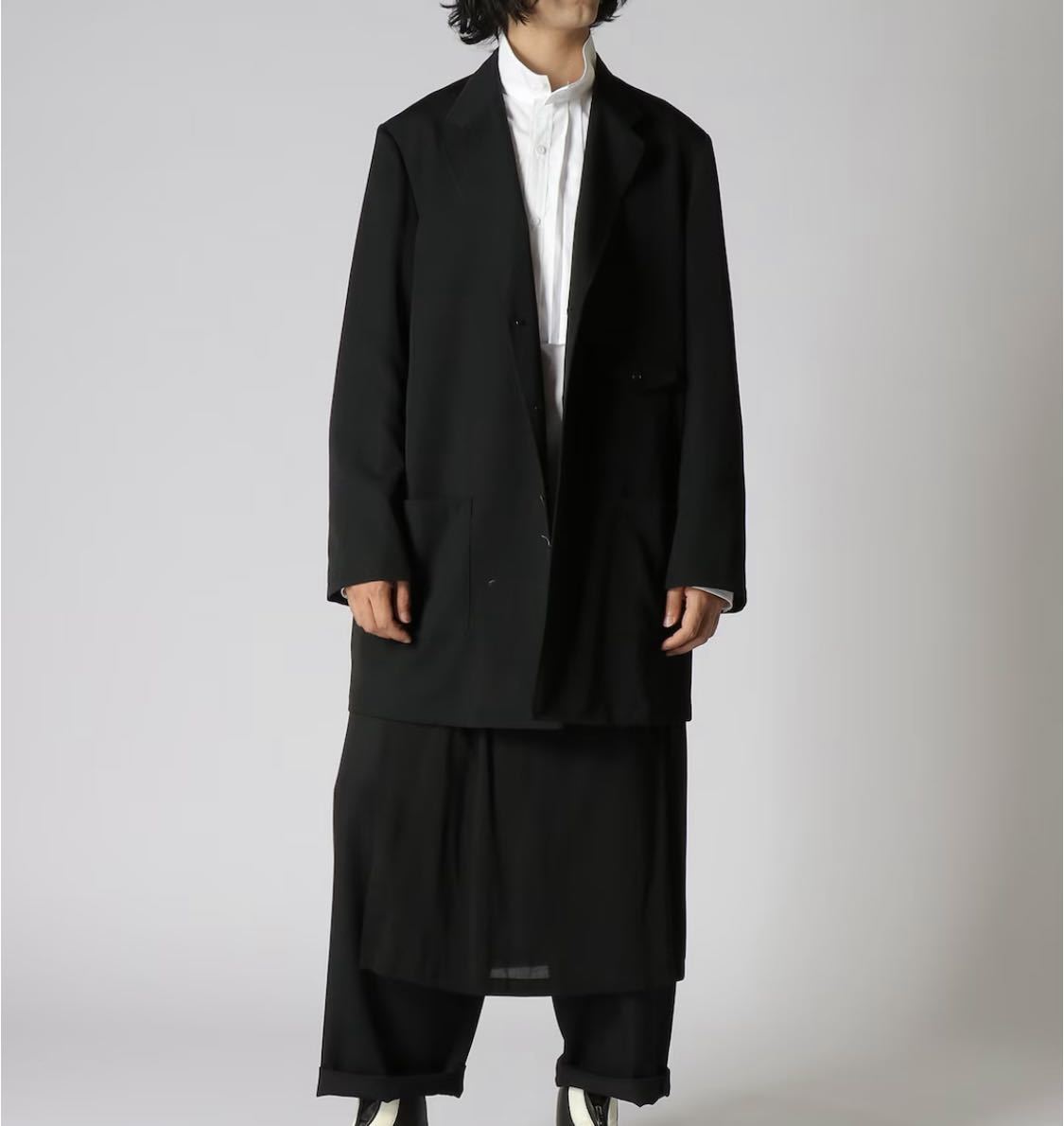 試着のみ美品 23SS ヨウジヤマモト プールオム ウールギャバジン