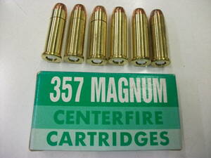 ＫＳＣ　３５７マグナム　金属製カートリッジ　７ｍｍ　６発　薬莢　未使用品