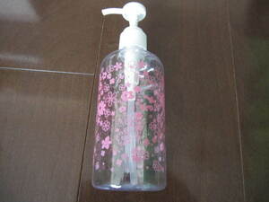 新品・未使用　プラスチック　ボトルケース　ポンプケース　ピンク系　フラワー柄　花柄　270ml