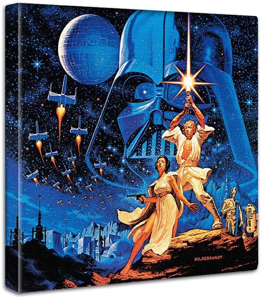 Panneau d'art Star Wars dark vador, affiche murale suspendue, peinture sur toile intérieure, nouveau Disney 30x30cm, Ouvrages d'art, Peinture, autres