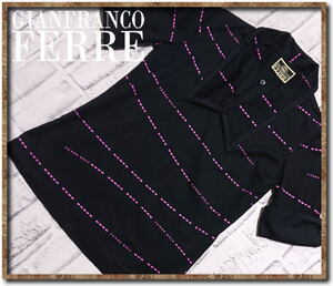 ☆GIANFRANCO FERRE GOLF　ジャンフランコフェレ　カットポロシャツ　黒☆