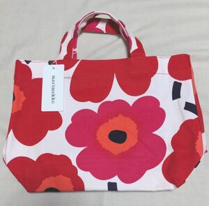 【新品】マリメッコ トートバッグ ウニッコ marimekko 花柄レッド