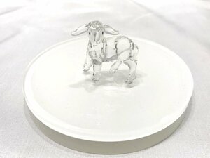 #[YS-1] beautiful goods # Swarovski Swarovski #. sheep crystal clear series # animal ornament objet d'art 3.3cm×3.5cm [ including in a package possibility commodity ]D