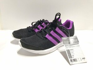 #[YS-1] unused # Adidas # sneakers running shoes k loud foam 24cm # black group purple series [ including in a package possibility commodity ]#D