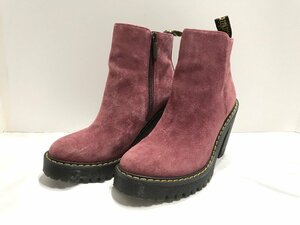 ■【YS-1】 Dr. Martens ドークター マーチン ■ ショート ブーツ ■ パープル系 23cm UK4 ヒール高9.5cm 【同梱可能商品】■D