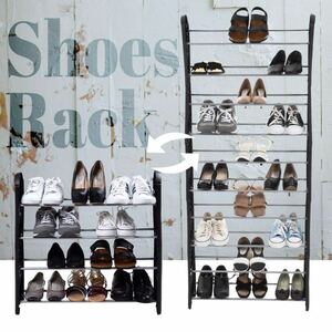 * free shipping new goods shoes rack possible to divide talent 10 step 30 pair shoes box shoes box thin type slim stylish compact high capacity large 