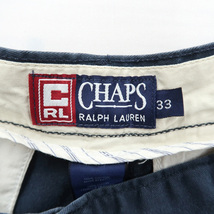 古着 CHAPS チャップス チノショーツ ショートパンツ ハーフパンツ ツータック ネイビー サイズ表記：33　gd81917_画像5