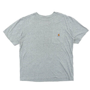 古着 カーハート CARHARTT ポケットTシャツ ワンポイント グレー サイズ表記：L　gd78797