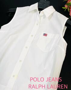 POLO JEANS( Polo jeans )RALPH LAUREN ( Ralph Lauren ) sleeveless shirt white size S