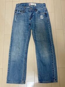 ★送料510円～★LEVI'S リーバイス 514 STRAIGHT★8 REG★W24×L22 W61CM★Levi''s★デニムパンツ★インディゴブルー★キッズ パンツ 130★