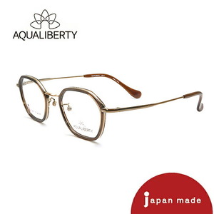 【度付きレンズ込み】AQUALIBERTY AQ22526 BR (ブラウン) 日本製 アクアリバティー 眼鏡 めがね 伊達眼鏡