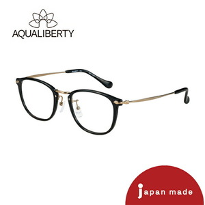 【度付きレンズ込み】AQUALIBERTY .AQ22518 BK (ブラック) 日本製 アクアリバティー 眼鏡 めがね 伊達眼鏡