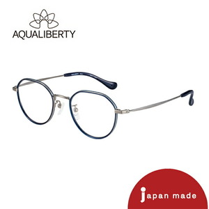 【度付きレンズ込み】AQUALIBERTY AQ22516 NV (ネイビー) 日本製 アクアリバティー 眼鏡 めがね 伊達眼鏡
