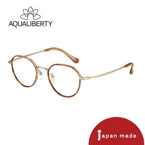 【度付きレンズ込み】AQUALIBERTY AQ22516 DB (デミブラウン) 日本製 アクアリバティー 眼鏡 めがね 伊達眼鏡