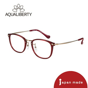 【度付きレンズ込み】AQUALIBERTY .AQ22518 BU (バーガンディ) 日本製 アクアリバティー 眼鏡 めがね 伊達眼鏡