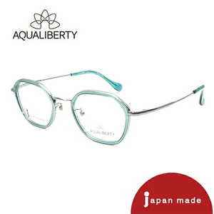 【度付きレンズ込み】AQUALIBERTY AQ22526 BG (ブルーグリーン) 日本製 アクアリバティー 眼鏡 めがね 伊達眼鏡