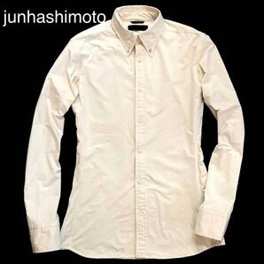 定価2.5万 junhashimoto SUPER STRECH JERSEY SHORT B.D. SHIRTS 3 ジュンハシモト ストレッチジャージボタンダウンシャツ akm wjk 1piu