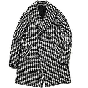 定価16.5万 1piu1uguale3 HOUNDS TOOTH WRAP SHAWL COAT Ⅳ M 1piu 千鳥格子ラップショールコート　akm　wjk ジュンハシモト ブルゾン