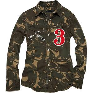 定価4.1万 1piu1uguale3 No.3 numbering western camo shirt Ⅲ ナンバリングウエスタンカモフラシャツ wjk　akm ジュンハシモト