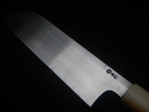 六寸　鎌型　片刃　菜切　178g　関西型　薄刃包丁　刃長169㎜　Japan vegetable knife　日本製　（二）手打_画像9