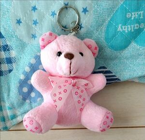 ピンク クマさん 熊さん キーチェーン キーリングキーホルダー ピンクの熊さん バッグチャーム バッグ小物 お揃い 