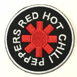 091　Red Hot Chili Peppers レッド・ホット・チリ・ペッパーズ レッチリ RHCP 黒 アイロン ワッペン 刺繍　パッチ