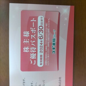 スギ薬局グループ 株主優待パスポート 3000円ごとに150P