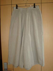  sunvalley * cotton linen gaucho pants M unbleached cloth * beige * natural series 