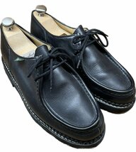 美品◆パラブーツ レザーシューズ ミカエル チロリアンシューズ 41.5 NOIR Paraboot_画像1