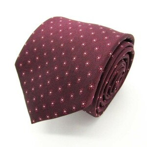  Yuki Torii silk dot pattern fine pattern pattern brand necktie men's red YUKI TORII