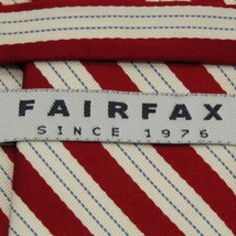 フェアファクス シルク ストライプ柄 ライン柄 リバース柄 ハンドメイド 日本製 ブランド ネクタイ メンズ ホワイト FAIRFAX_画像4