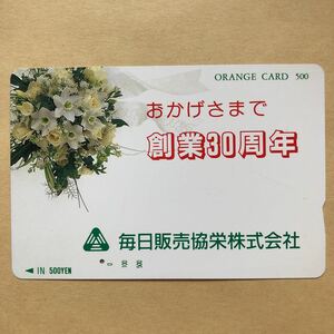 【使用済1穴】 オレンジカード JR東日本 毎日販売協栄株式会社