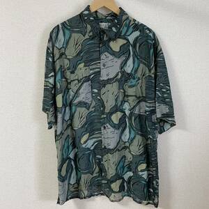 SPIDER CASUALWEAR ヴィンテージ　古着　シャツ　半袖　総柄　アート　pure silk メンズ　M