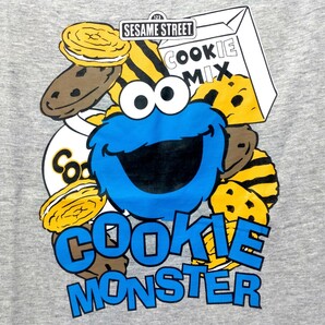 超特価/未使用【サイズ=L】SESAME STREET/COOKIE MONSTER/セサミストリート/レディス/半袖/Tシャツ/レギュラーサイズ/胸囲=86～94cm/杢grayの画像2