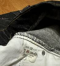 美品！ 先染め黒！ 90's vintage levi's 626 初期 日本製 ブラックデニムパンツ ヴィンテージ 90年製 古着_画像7