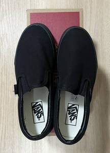 バンズ VANS スリッポン シューズ キャンバス 24cm 黒 ブラック レディース 新品！