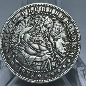 WX742流浪幣 天眼 和風ガール 鷹紋 外国硬貨 貿易銀 海外古銭 コレクションコイン 貨幣 重さ約25g