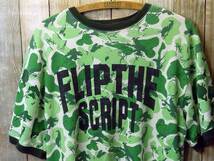 【y3728】送料270円～◆Flip The Script 半袖ワッフルシャツ〈M〉迷彩柄◆検索ワードフリップザスクリプトスケーター_画像2