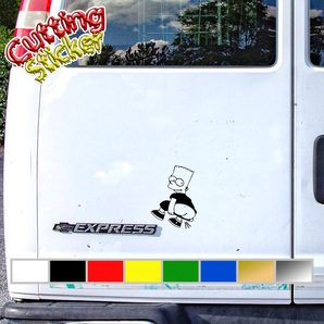 【カッティングステッカー】BART FARTING / シンプソンズ / The Simpsons / サイズ調整可能 / 輸入ステッカー / 屋外耐水仕様の画像1