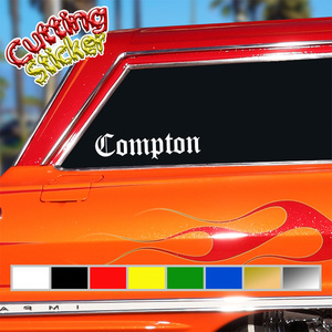 【カッティングステッカー】Compton / コンプトン / N.W.A / WEST SIDE / サイズ調整可能 / 輸入ステッカー / 屋外耐水仕様シート