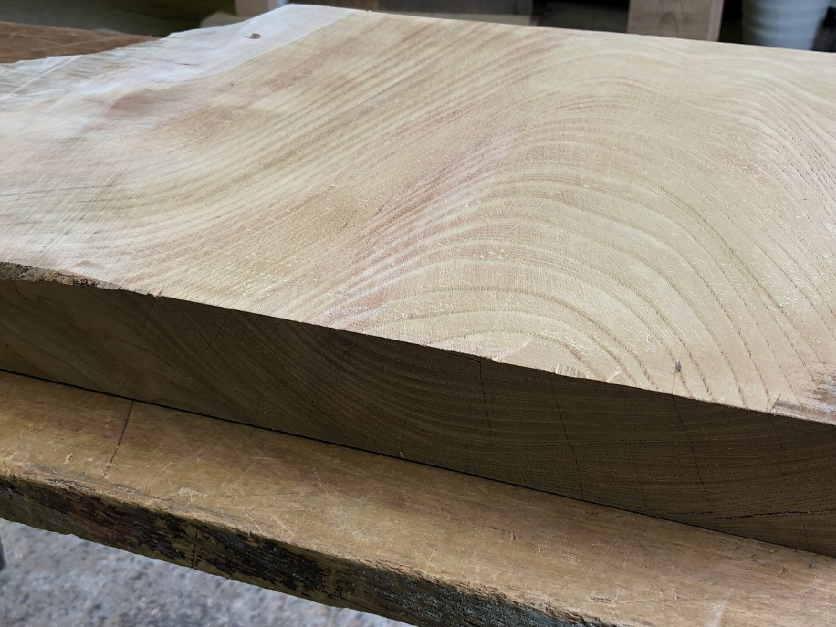 A114B】欅～410×～577×53㎜ ケヤキ一枚板材料天然木無垢材木材希少材 