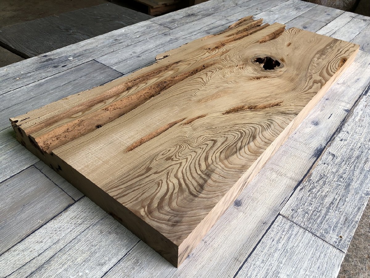 DK645T】屋久杉868×～310×37㎜ 一枚板世界遺産極上杢材料銘木天然木 