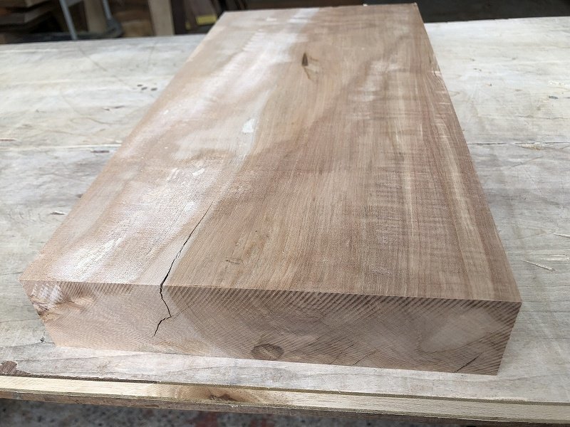 EF76F】栃 455×230×52㎜ 極上杢 一枚板 材料 天然木 無垢材 乾燥材 
