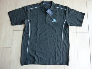 * unused KONICA MINOLTA Konica Minolta gorgeous version short sleeves wear polo-shirt men's commodity tag attaching! postage postal 370 jpy only *