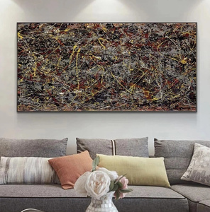 G458 ジャクソン・ポロック Jackson Pollock 特大サイズ キャンバスアートポスター 60×120cm イラスト インテリア 雑貨 海外製 枠なし Ｃ