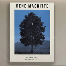 G2862 ルネ・マグリット Ren Magritte シュルレアリスム キャンバスアートポスター 50×70cm イラスト インテリア 雑貨 海外製 枠なし _画像1