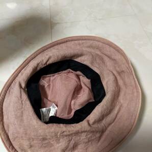 遮光 遮熱 UV 1級遮光生地 アンテプリマ ラインストーン リボン 帽子 ピンク アジャスターの画像5
